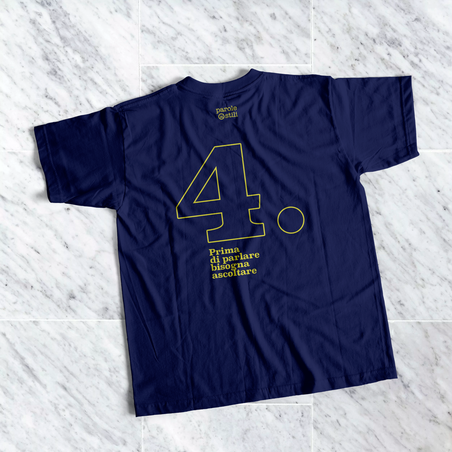 T-Shirt | Prima di parlare bisogna ascoltare | Principio #4 del Manifesto della Comunicazione non Ostile
