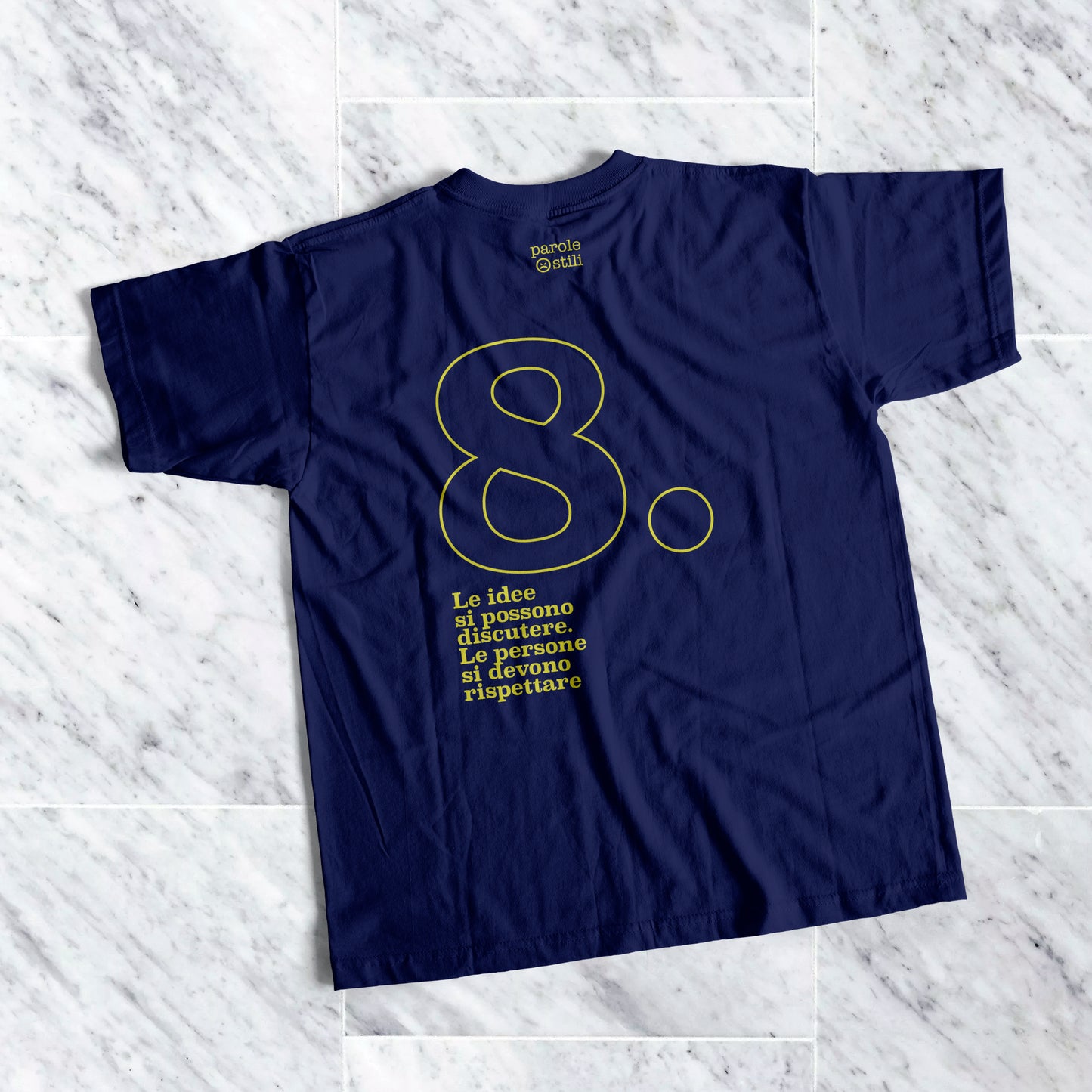 T-Shirt | Le idee si possono discutere. Le persone si devono rispettare | Principio #8 del Manifesto della Comunicazione non Ostile